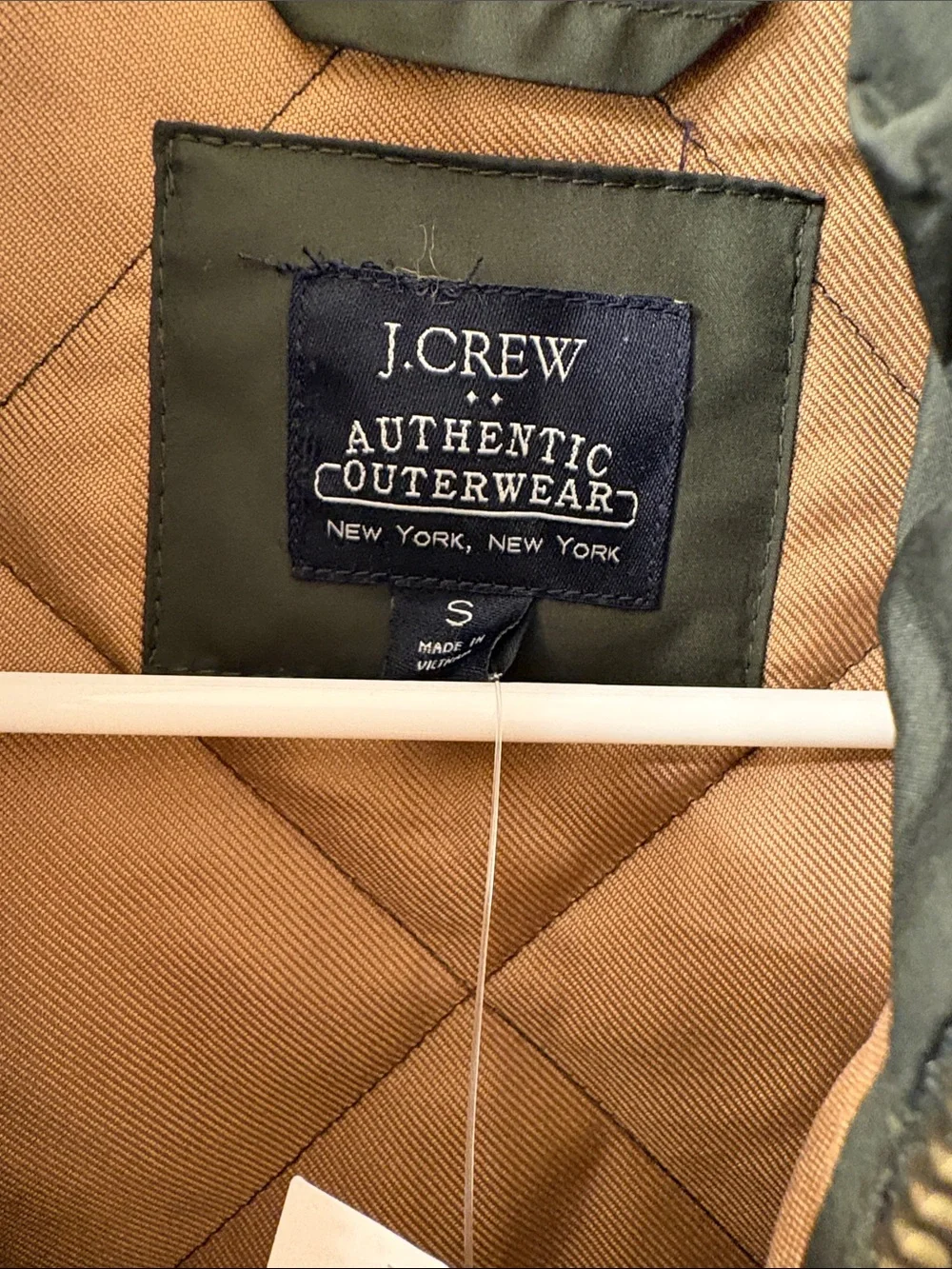 J. Crew Quilted Olive Green Men’s Vest